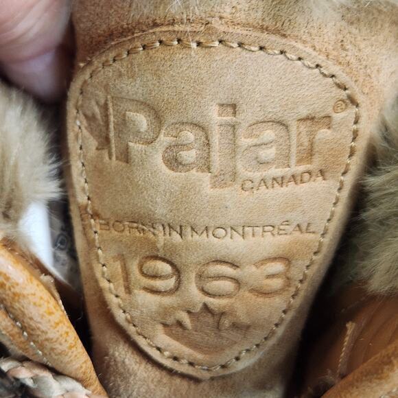 Pajar Cade Waterproof Insulated Winter Boots Women’s SZ 9 (EU 40) Tan Leather - Picture 4 of 15